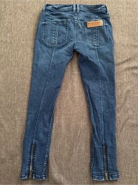 Women’s Burberry Brit Dark Wash Benton Legging Jeans w/Zipper Ankles Sz 30W